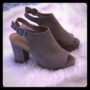 Steve Madden platform open toe shoes